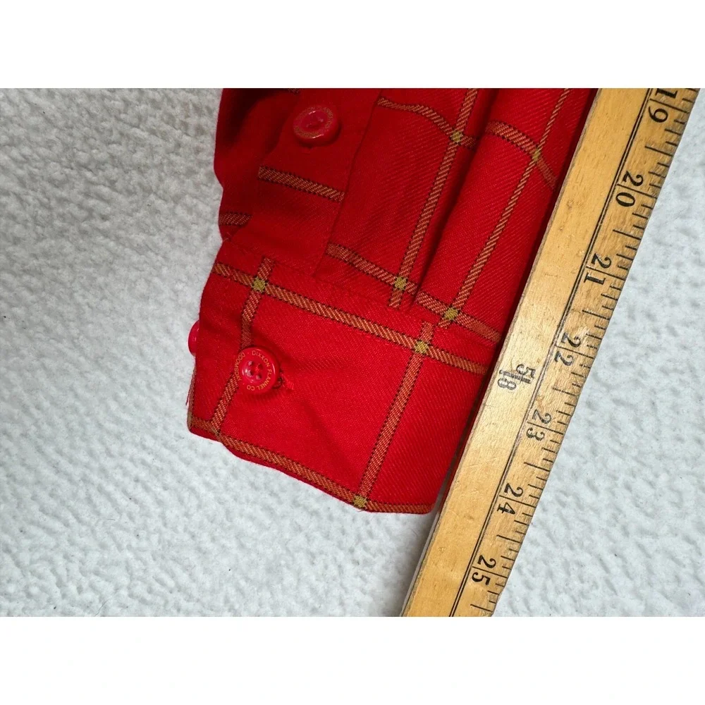 Dixxon Flannel Doomsday Shirt Mens Large Red Checkered Western Pocket Snap Front